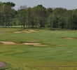 The first hole of the Woodlands nine at Shaker Run Golf Club is a gorgeous par 5. 